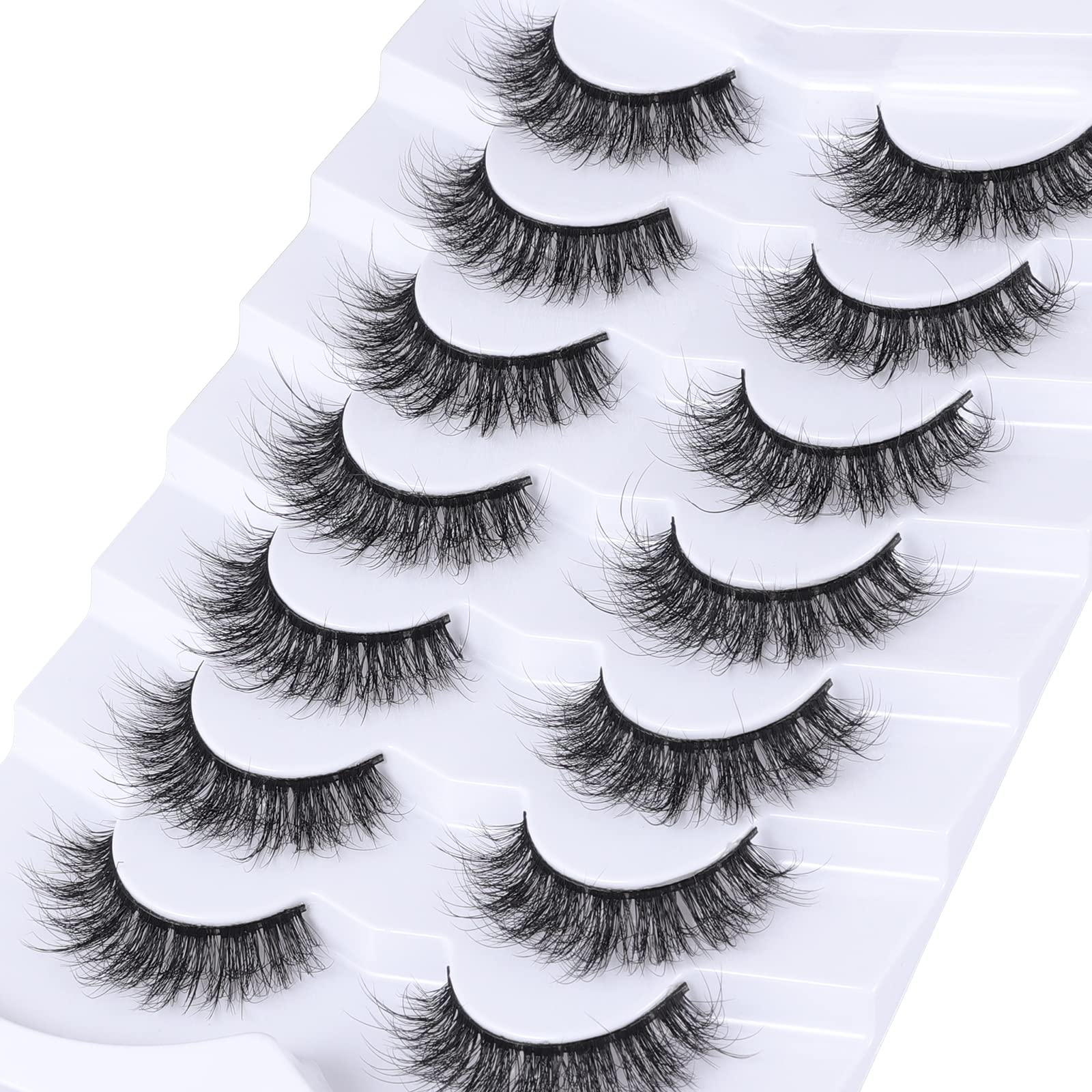 Cils Mebver faux mink doux, texture moelleuse et agréable à porter.