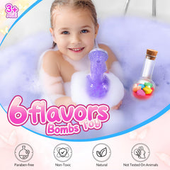 MeCids Eaux Colorées Bain montre des couleurs vibrantes qui émerveillent les tout-petits.