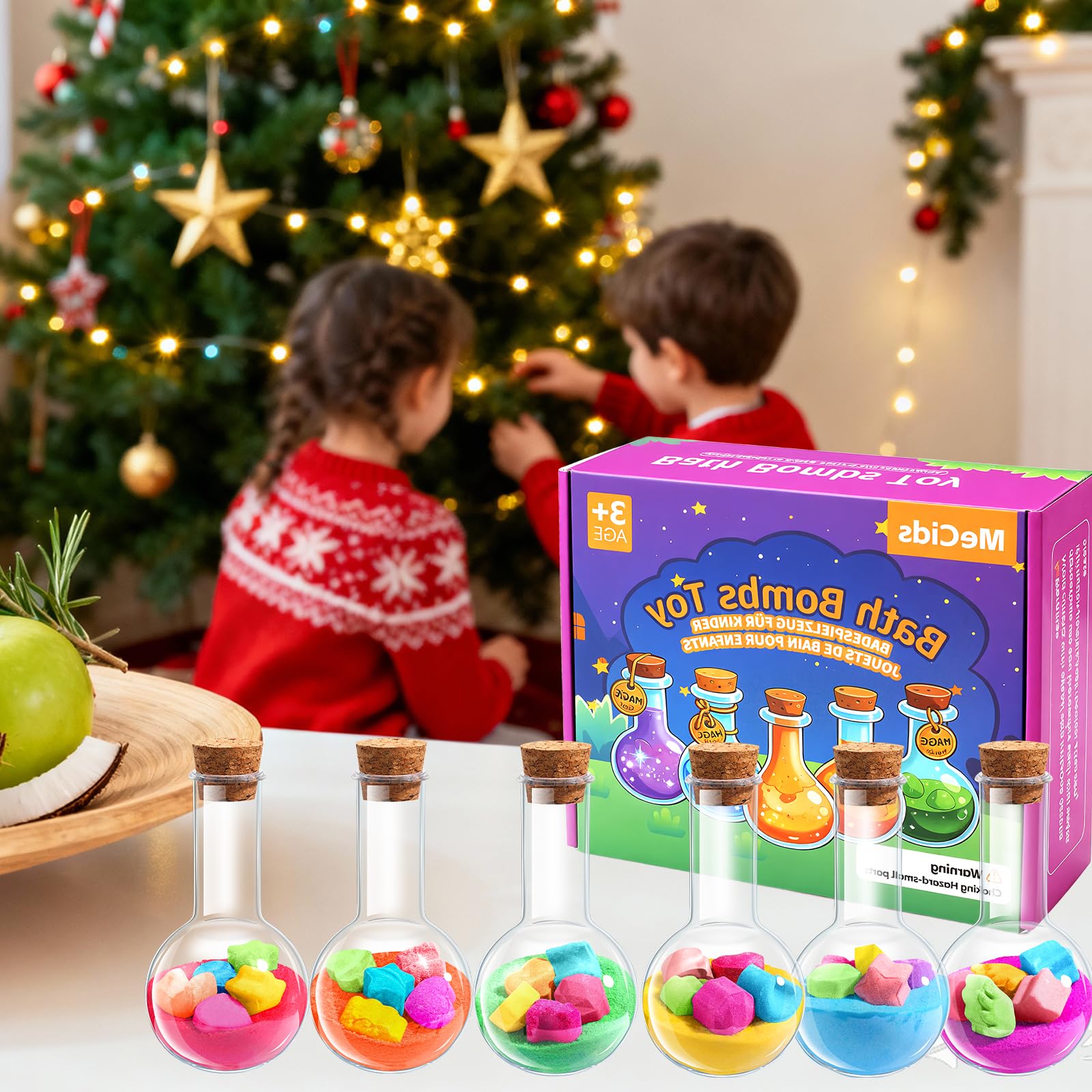 MeCids Potion Bain Pastels crée un décor pastel apaisant et magique.
