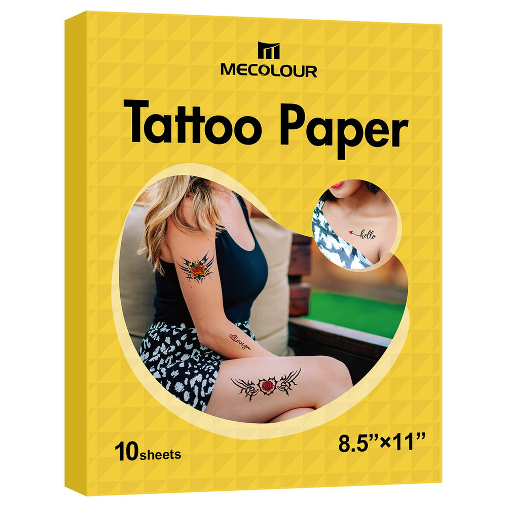 MECOLOUR papier tatouage imprimable pour imprimante jet d encre avec fini brillant
