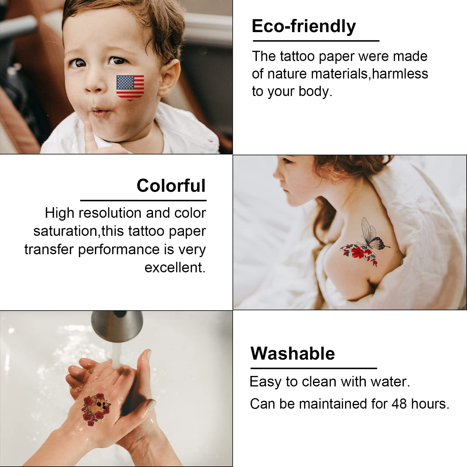 MECOLOUR papier tatouage prêt à l emploi pour usage rapide