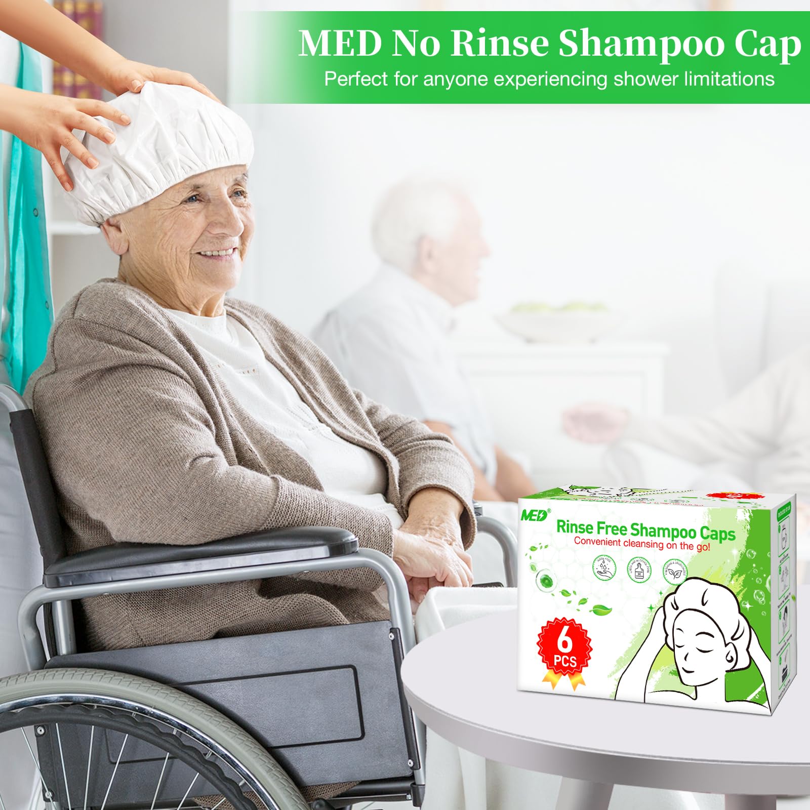MED bonnet apres massage, sechage facile sans rinage.