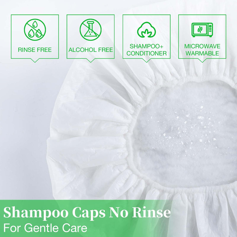 MED bonnet humidifie et applique pour massage de trois minutes.
