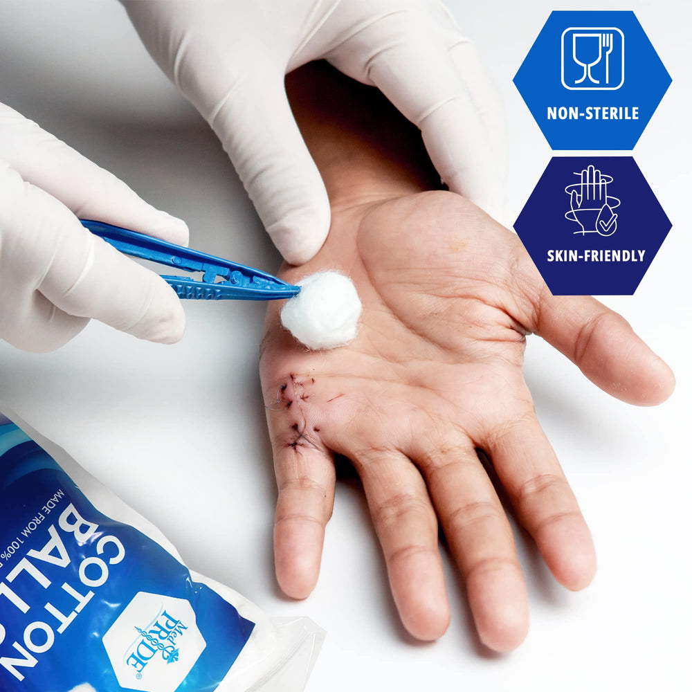 MED PRIDE Boules coton pour enlever le vernis gel sur les ongles