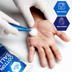MED PRIDE Boules coton pour enlever le vernis gel sur les ongles