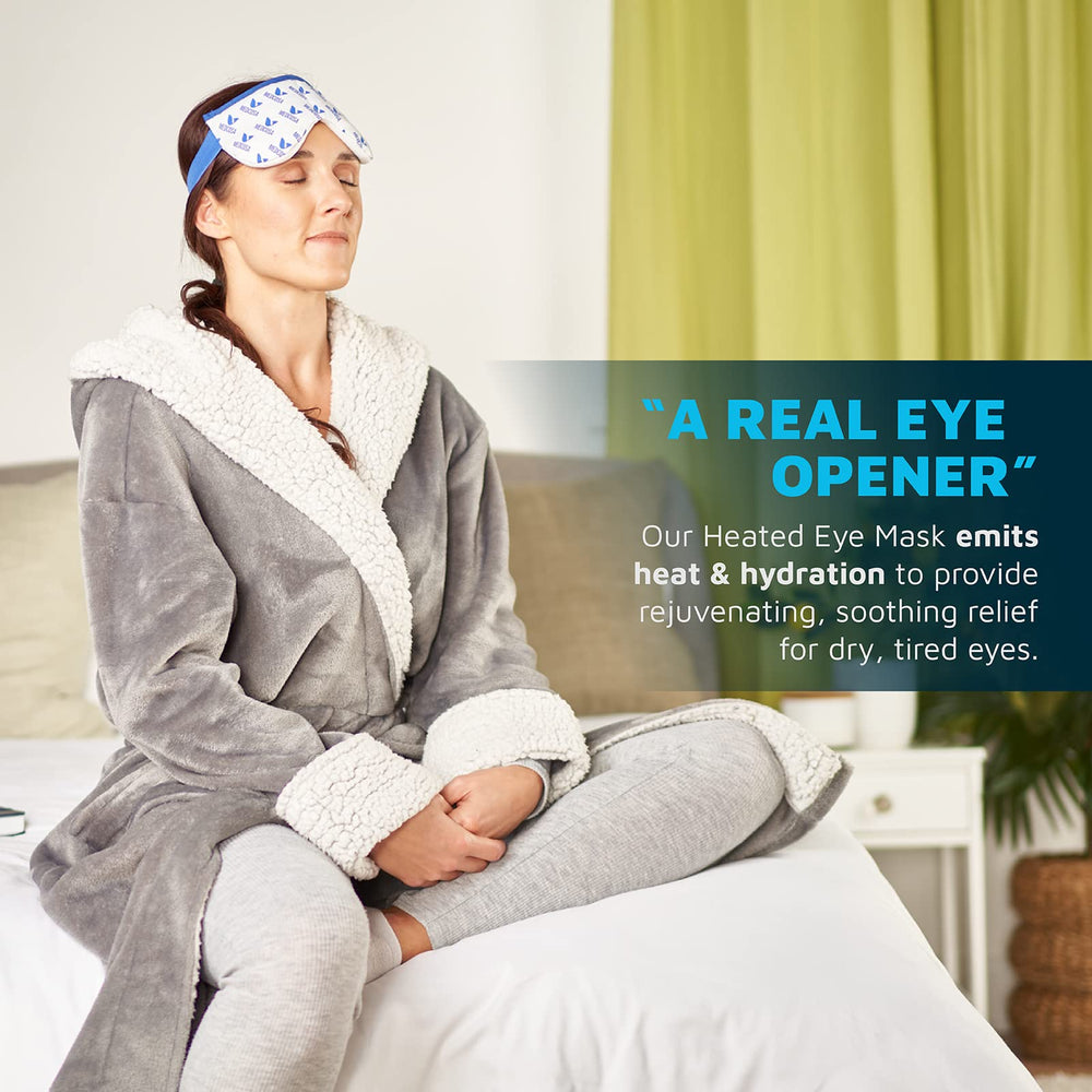 Compresse yeux Medcosa aux graines de lin chaudes pour relaxer les yeux.