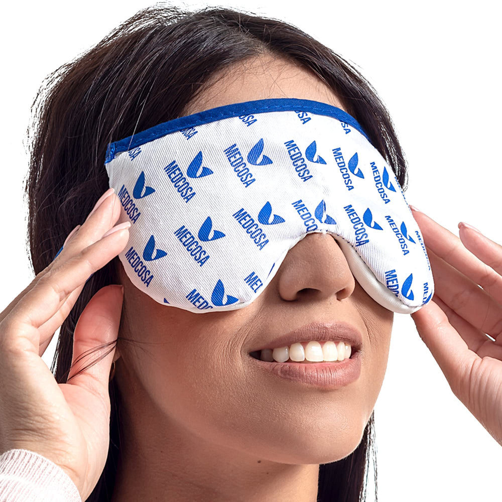 Masque yeux Medcosa: chaleur humide douce pour yeux fatigués.