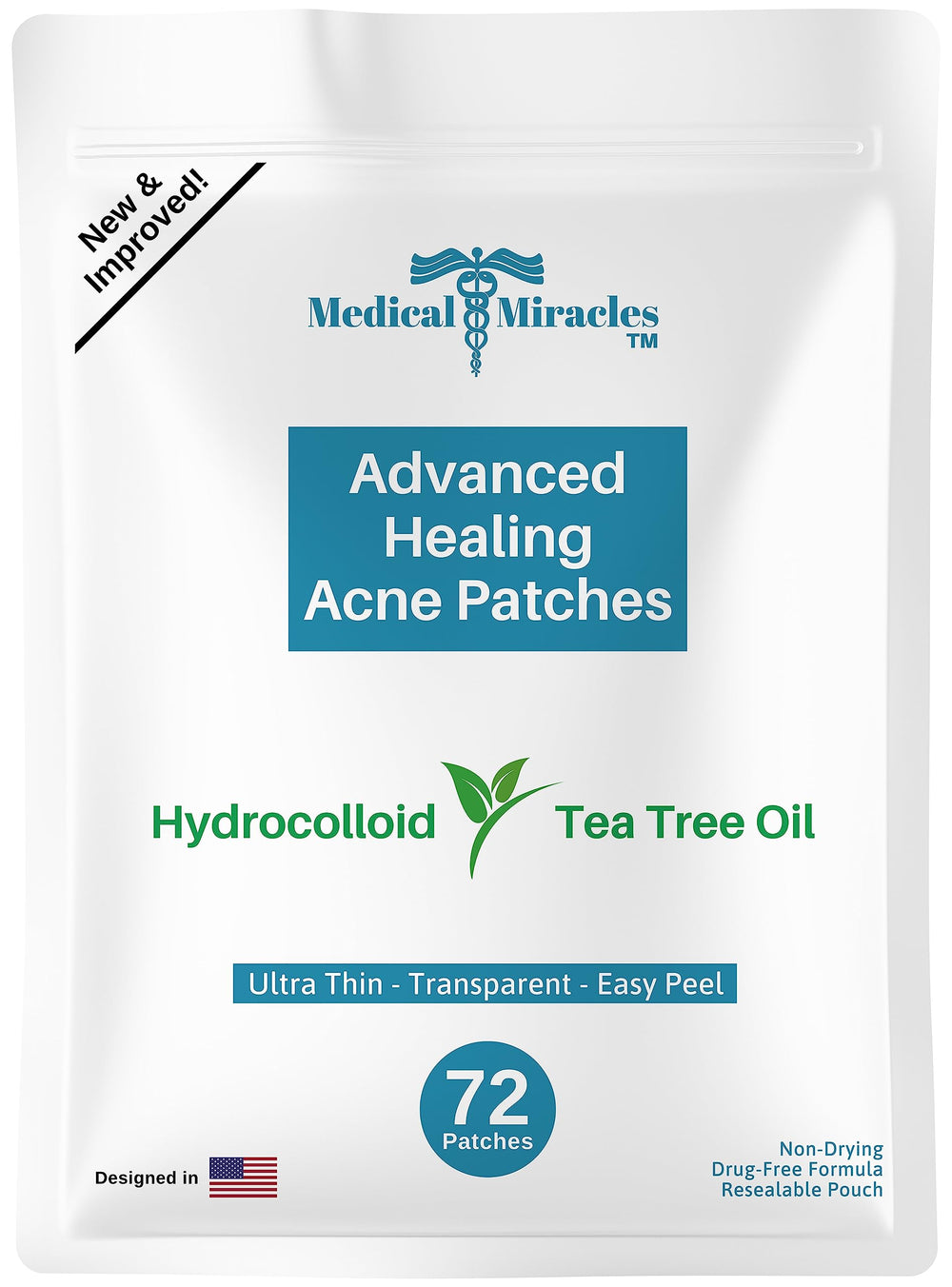 Patch hydrocolloïde Medical Miracles pour acné: absorption ciblée et soin apaisant