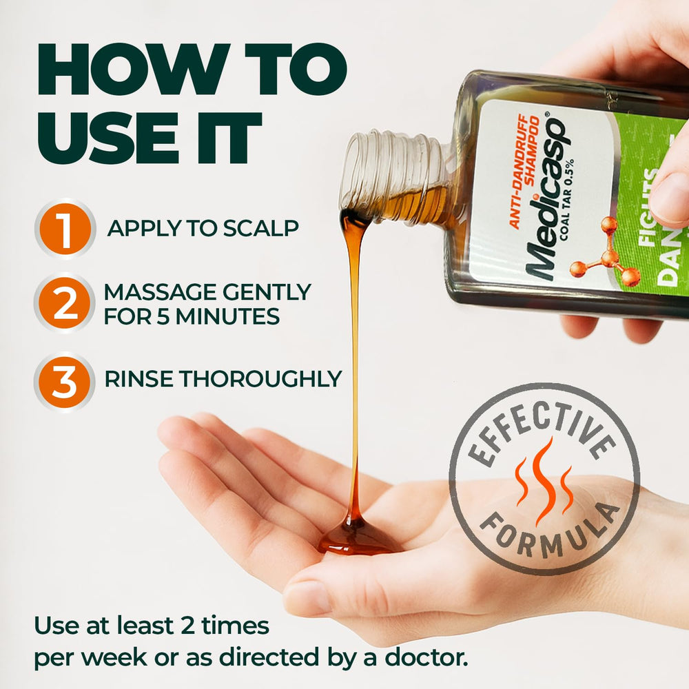 Medicasp application-douceur-cheveux: massage doux du cuir chevelu pour calmer l irritation.