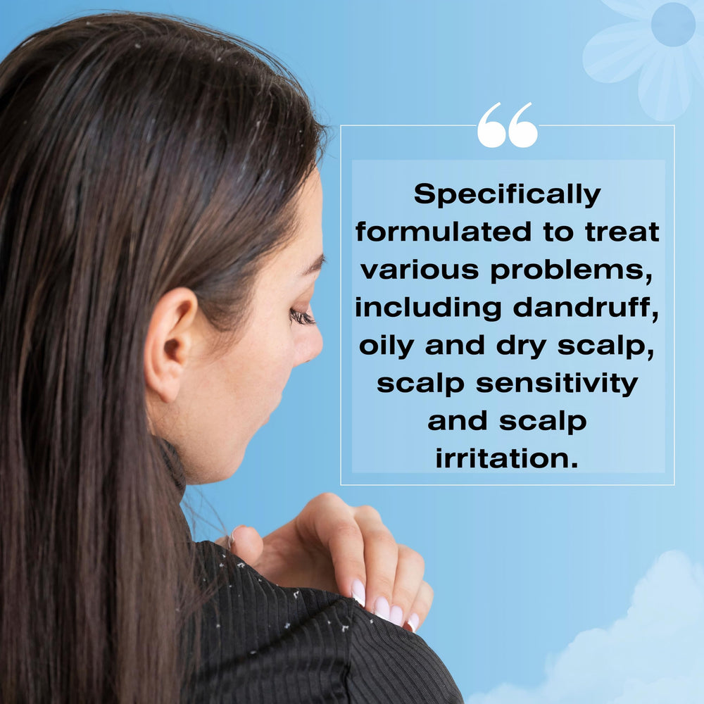 Application du conditionneur Mediceuticals sur cheveux après lavage.