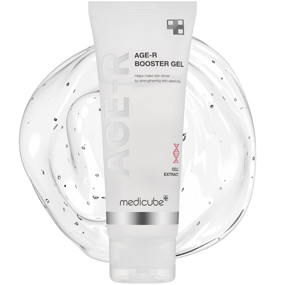 Medicube Age-R Booster Gel Serum – Bouteille pompe pour hydratation en profondeur.