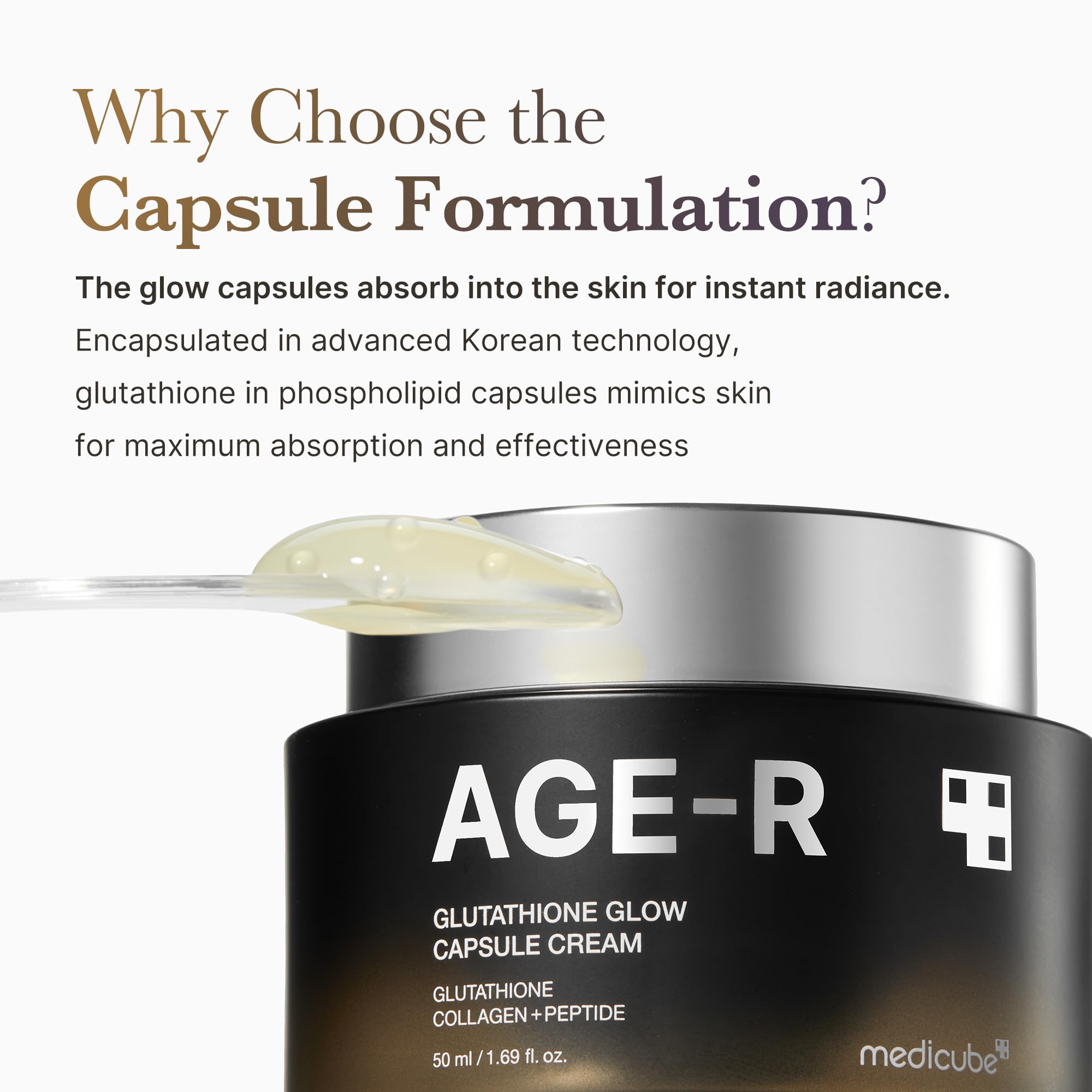 Capsules glutathione encapsulées : absorption optimale sur la peau.