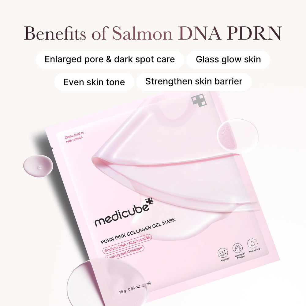 Medicube amélioration elasticite-visage : peau plus ferme après utilisation.