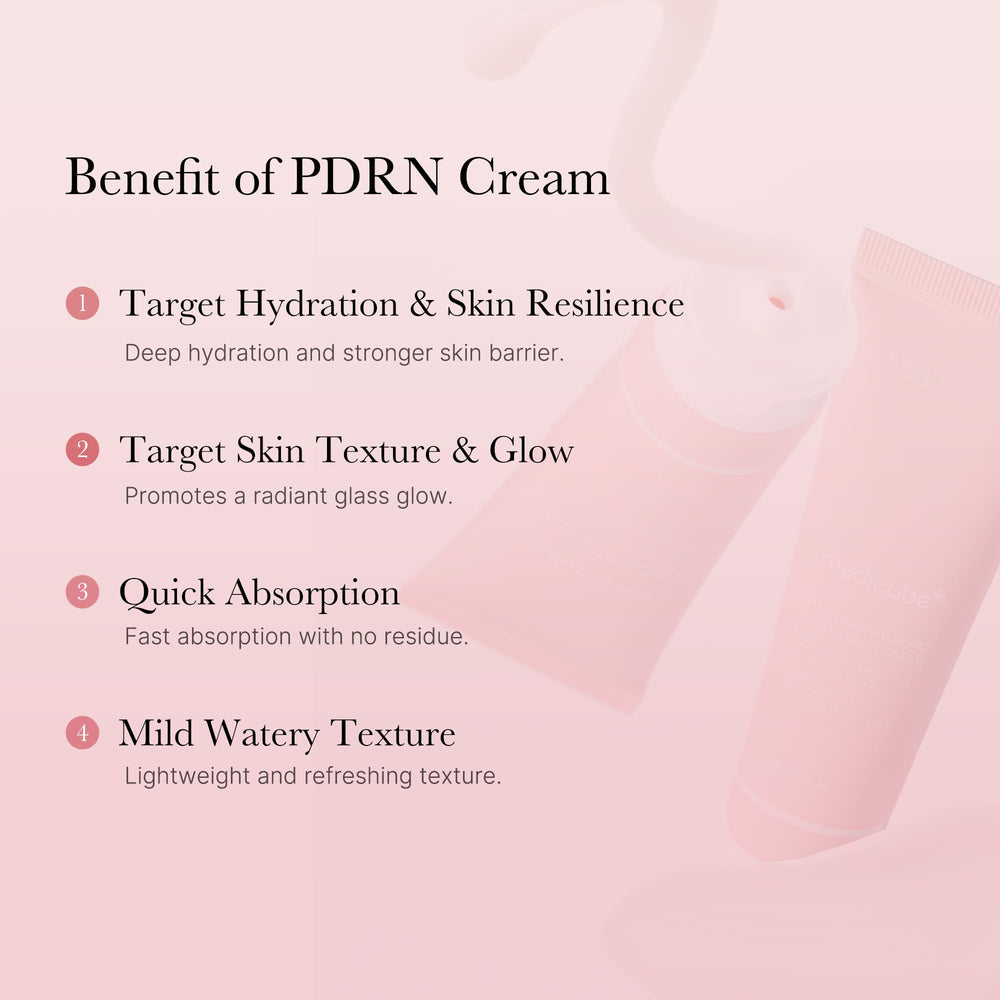 medicube crème absorption rapide sans gras, fini satinée pour usage quotidien.