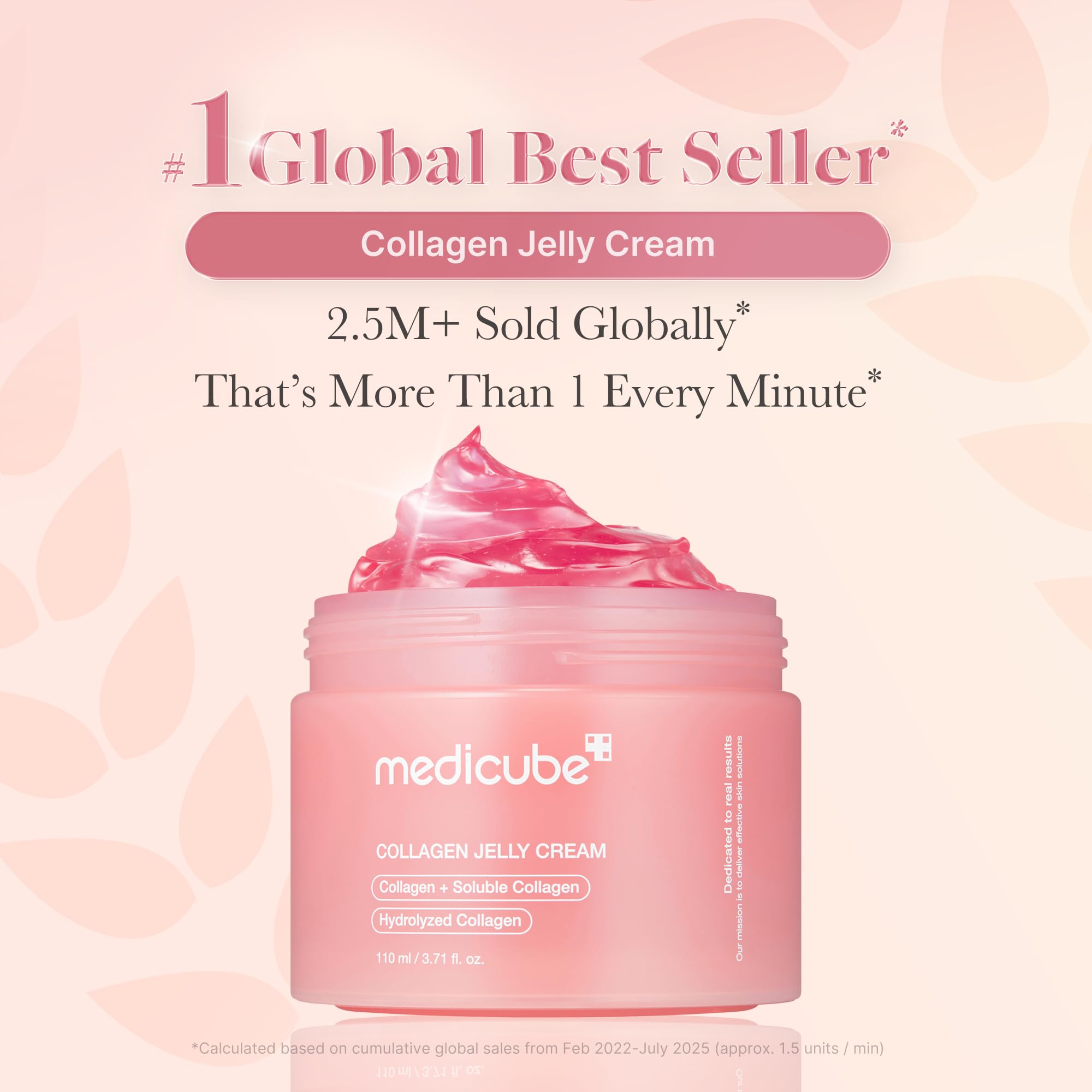 Med cube Crème Gelée Collagène en gros plan sur texture soyeuse.