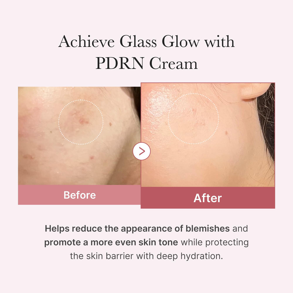 medicube crème Salmon DNA PDRN effet éclat-verre coréen, peau lumineuse et uniforme.