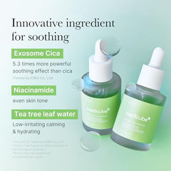 Medicube Exosome Cica Tea Tree Ampoule: hydrate rapidement sans film gras.