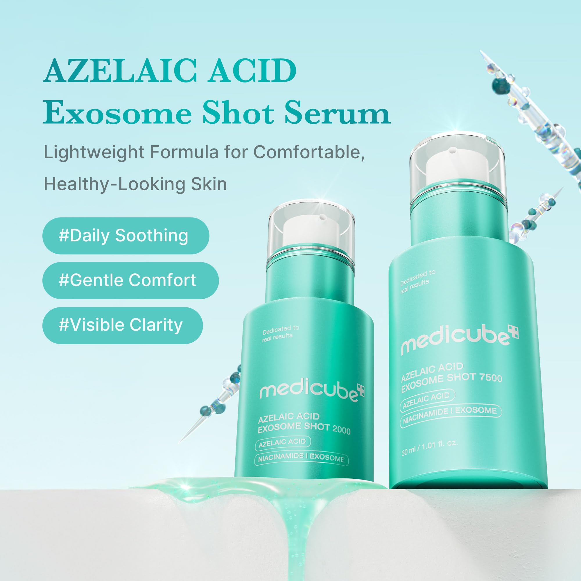 Medicube Exosome Shot goutte-pompe pour une application homogène
