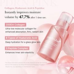 medicube Exosome Shot PDRN Pink Collagen sérum léger et hydratant.