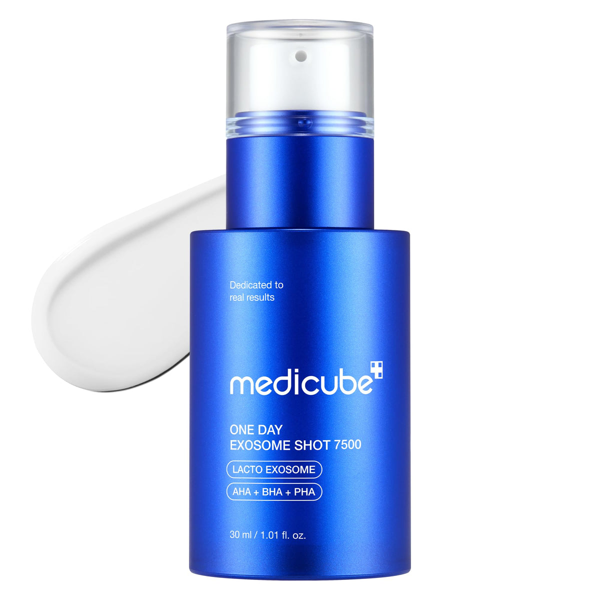 Medicube Exosome Shot Zero 7500 PPM – sérum en bouteille pour peau lumineuse.