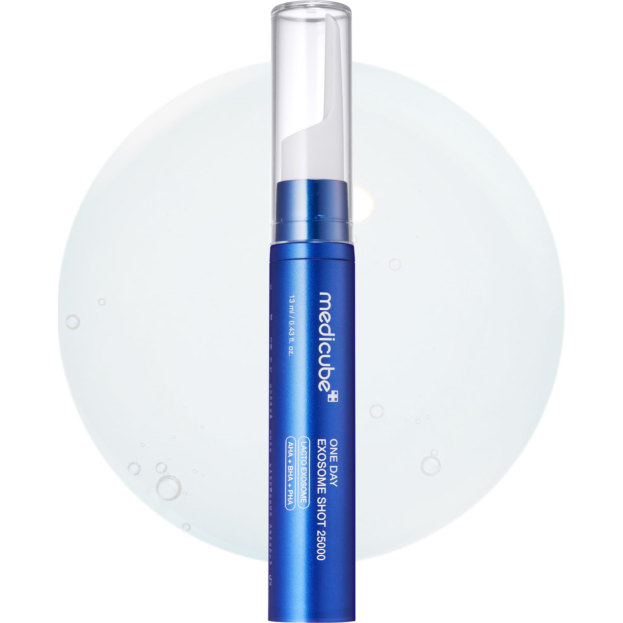 medicube Exosome Shot Zero sur flacon, peau plus lisse et éclatante.