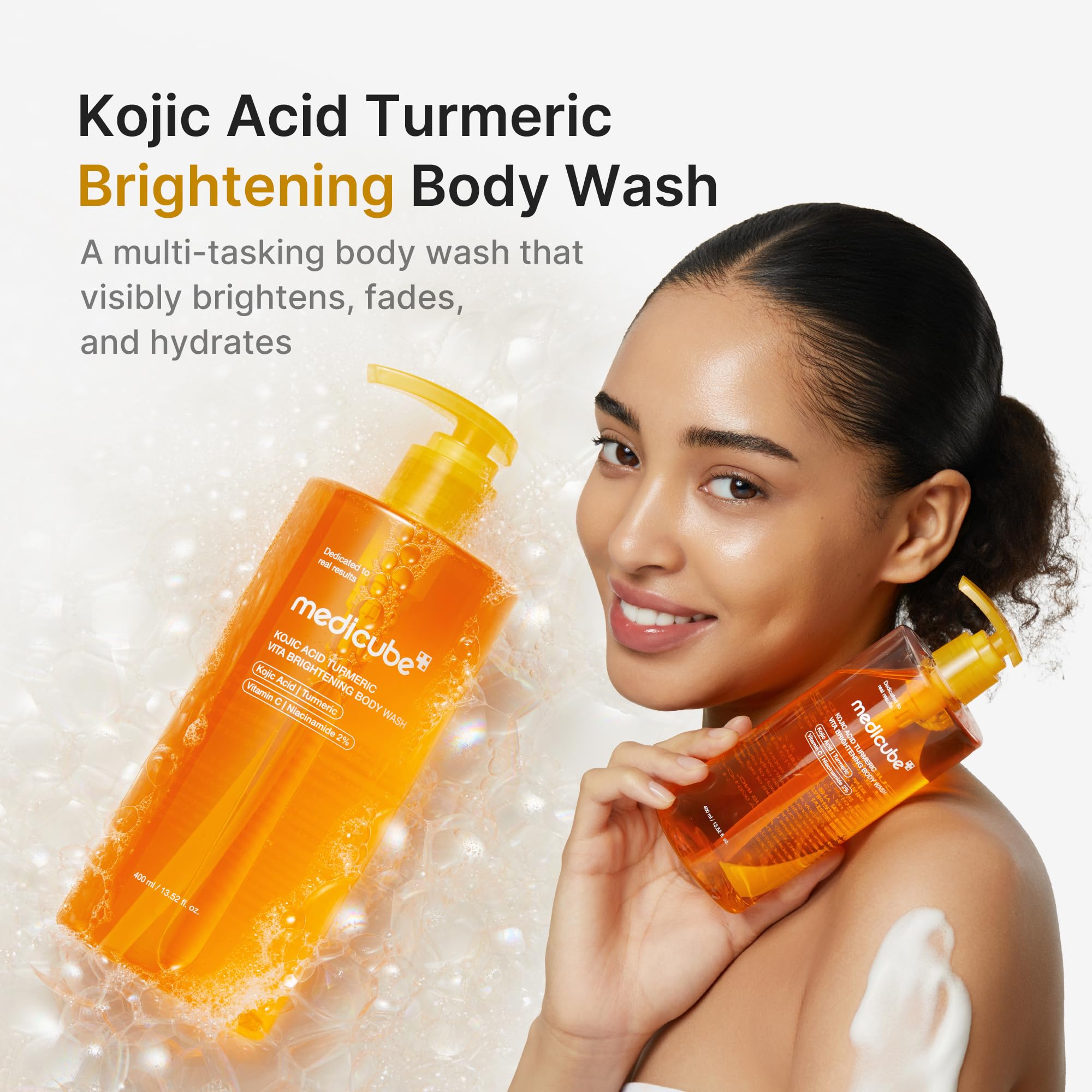 Medicube gel-douche texture mousse douce pour une hydratation immédiate.