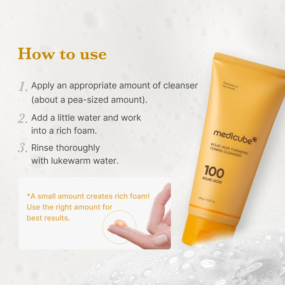 Medicube Kojic Turmeric Cleanser after-spot-care use suggests soothing routine