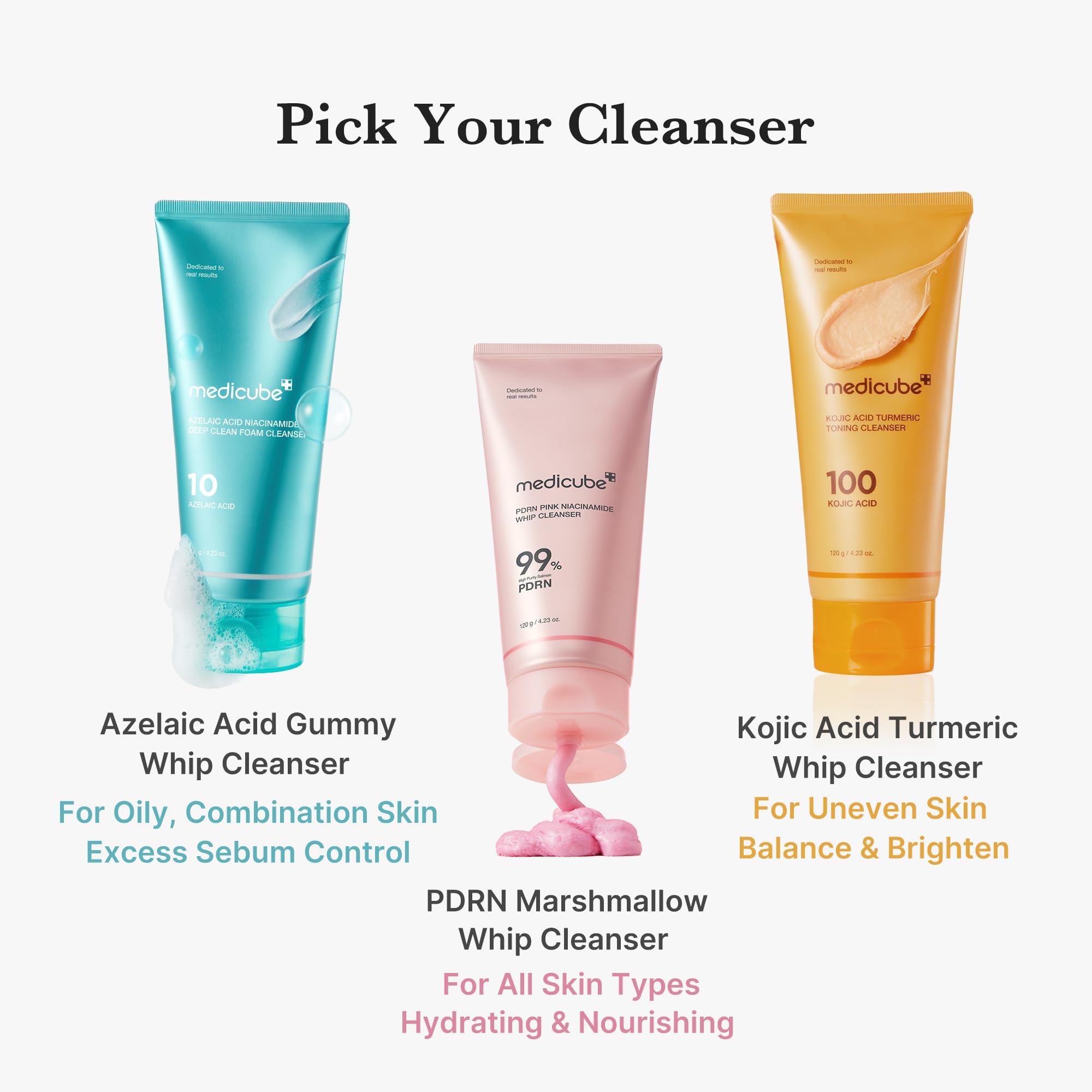 Medicube Kojic Turmeric Cleanser on bathroom counter for daily rituals