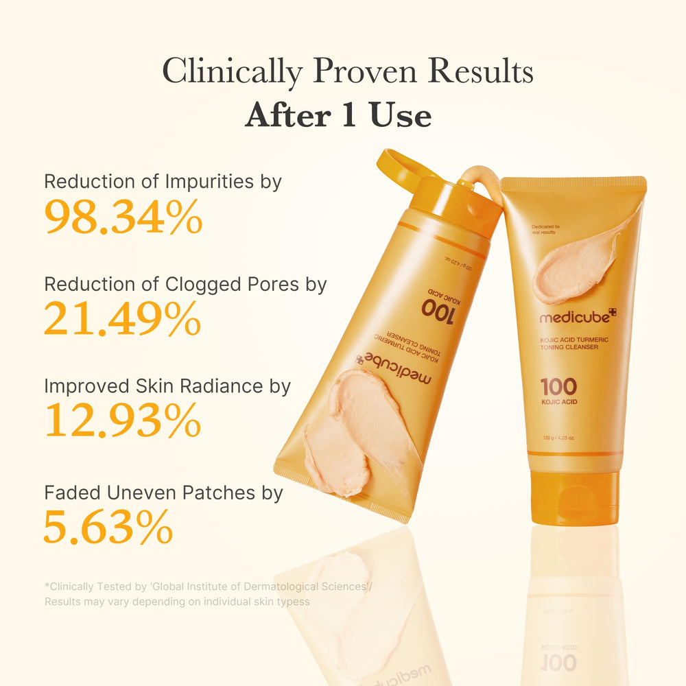 Medicube Kojic Turmeric Cleanser dense foam delivers refreshing cleanse without stripping