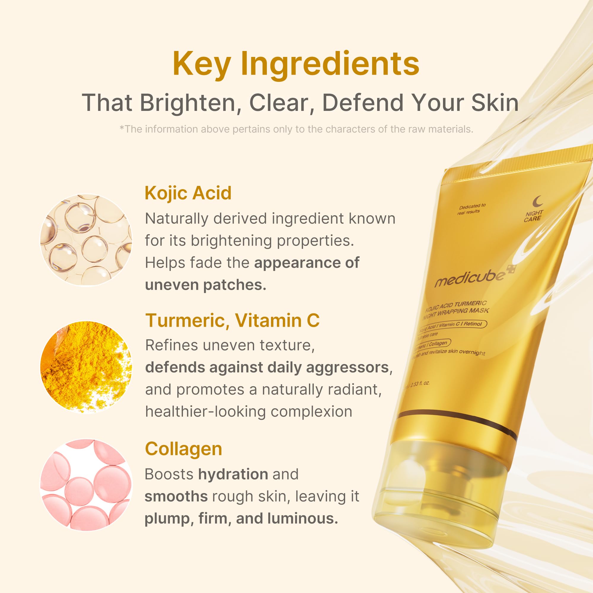 medicube masque enveloppant collagene-lueur: peau plus lumineuse au matin