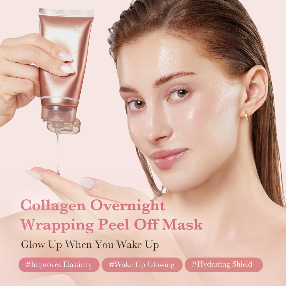 Medicube masque d'enveloppement collagène nuit visage formule hydratante renforçant barrière cutanée
