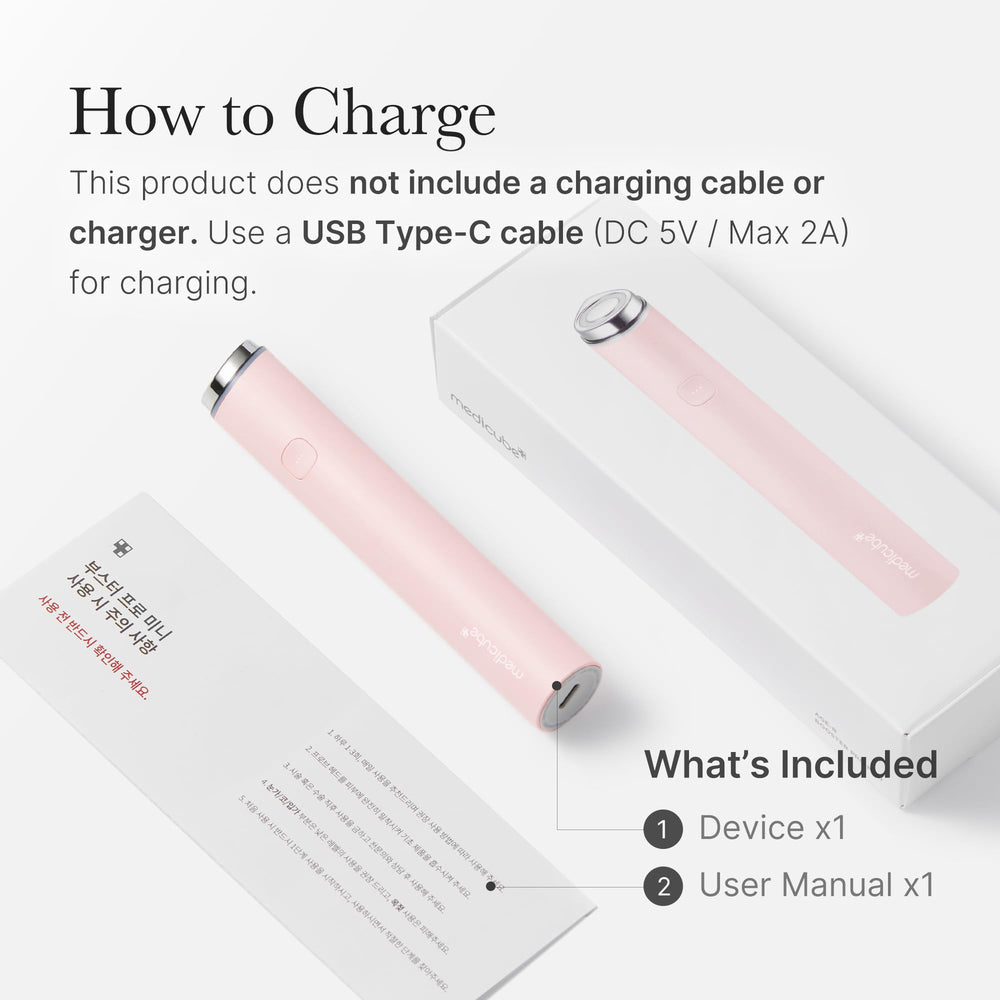 Medicube Mini Booster Pro White – chargement via USB-C pratique