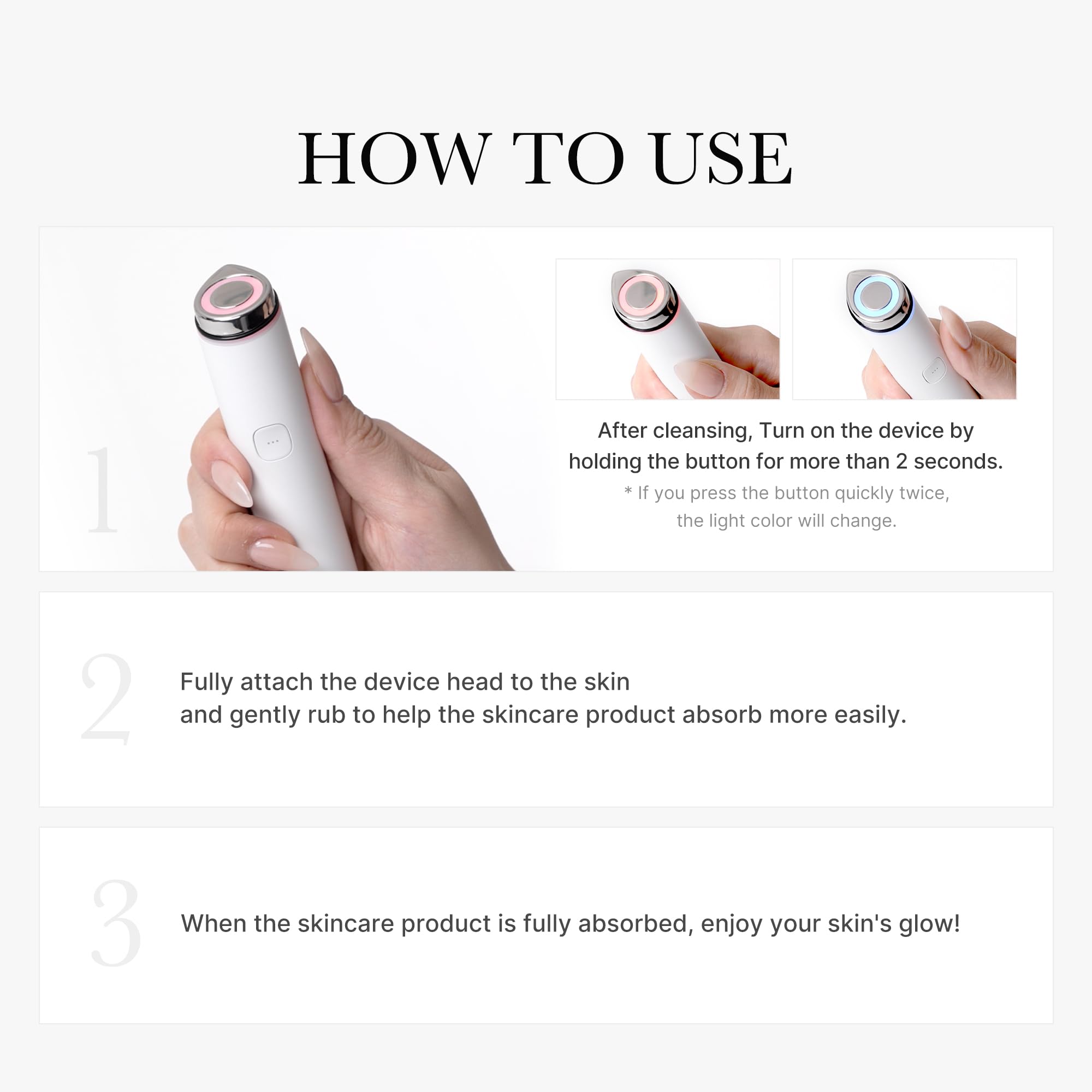 Medicube Mini Booster Pro White – utilisation quotidienne facile