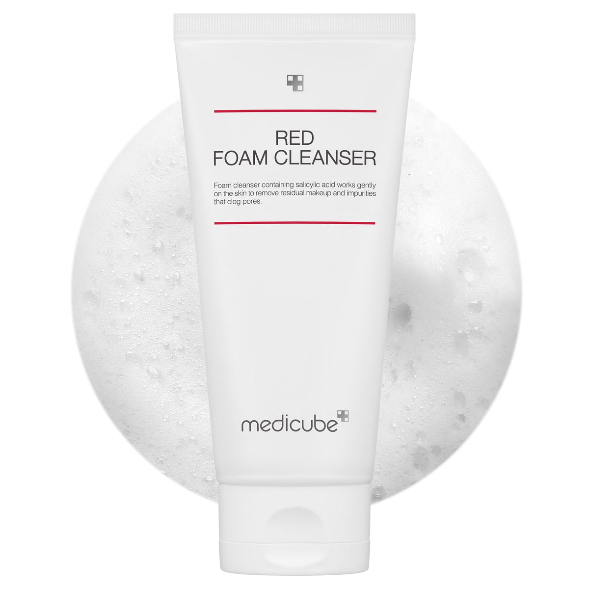 Medicube Nettoyant Mousse Rouge Bouteille : purification en douceur pour peau sensible.