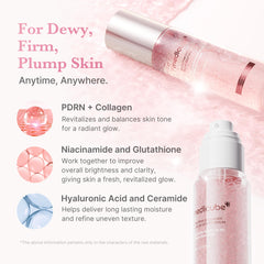 Medicube Niacinamide-Glutathion Brume: teint plus clair et lumineux.