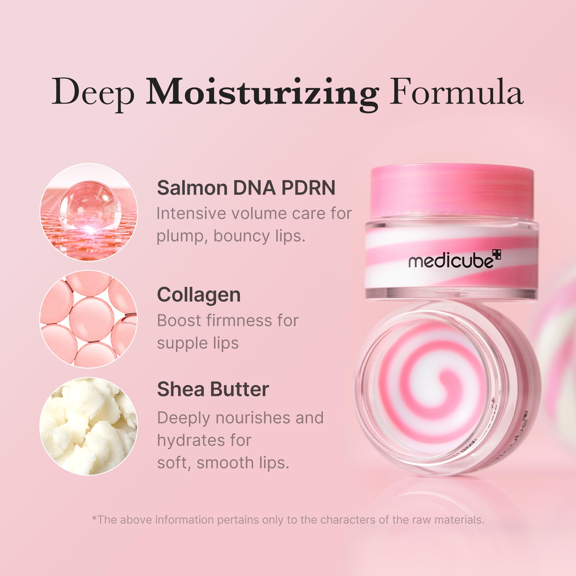 Medicube PDRN baume lèvres, effet lueur naturelle et hydratante.