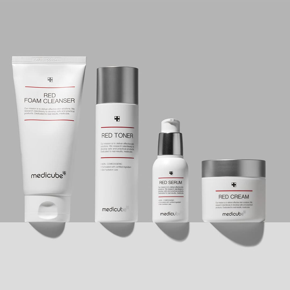 Medicube Red Cream 2.0 – Avant-après visibles avec texture légère et confort.