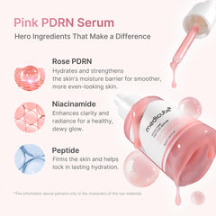 Pipette du sérum medicube Rose PDRN facilitant l’application précise.