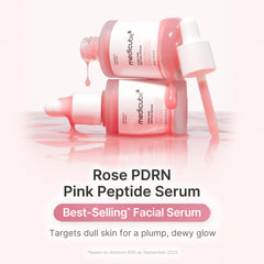Texture légère du sérum medicube Rose PDRN prête à l’application.