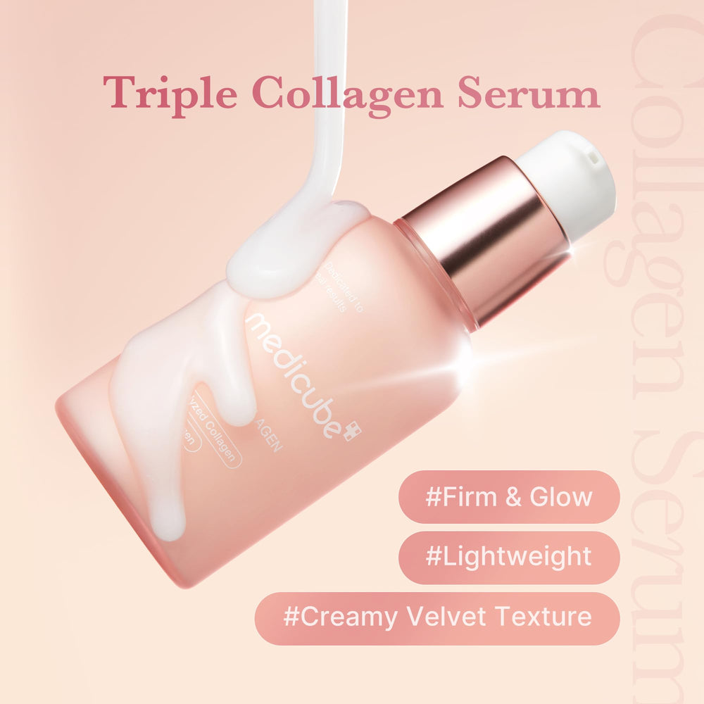 Texture légère du Medicube Serum Triple Collagen qui s’absorbe rapidement.