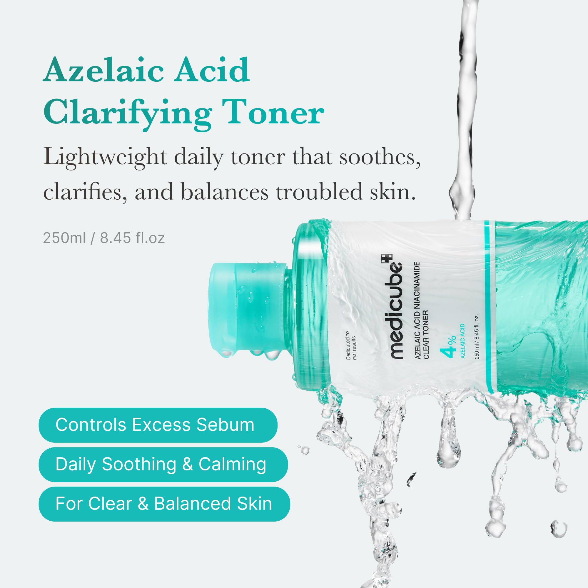 Medicube Toner bouteille niacinamide 2% uniforme le teint et réduit les irritations
