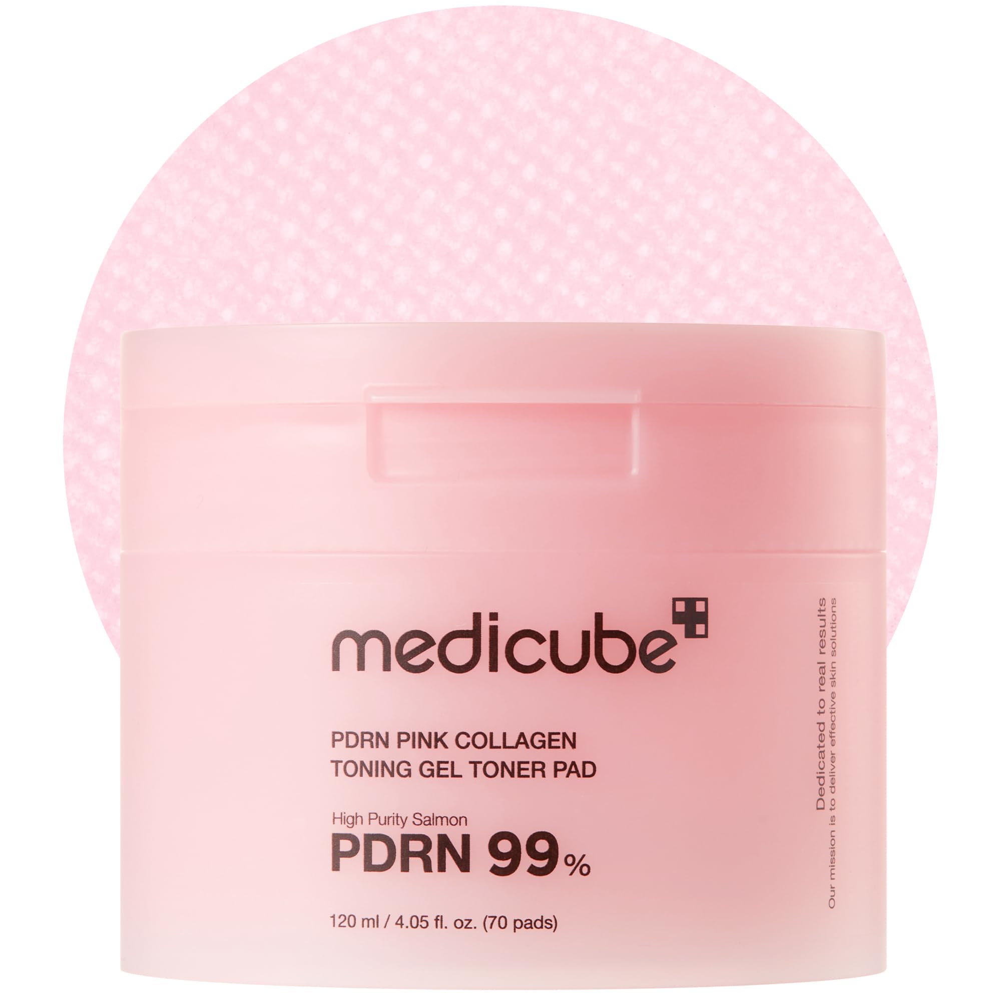 Medicube Toner Pad Saumon DNA PDRN Rose emballage pratique pour routine quotidienne