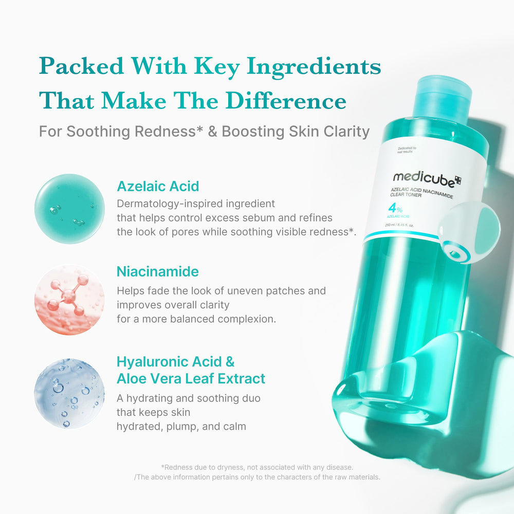 Medicube Toner texture eau transparente, hydratation légère et rafraîchissante