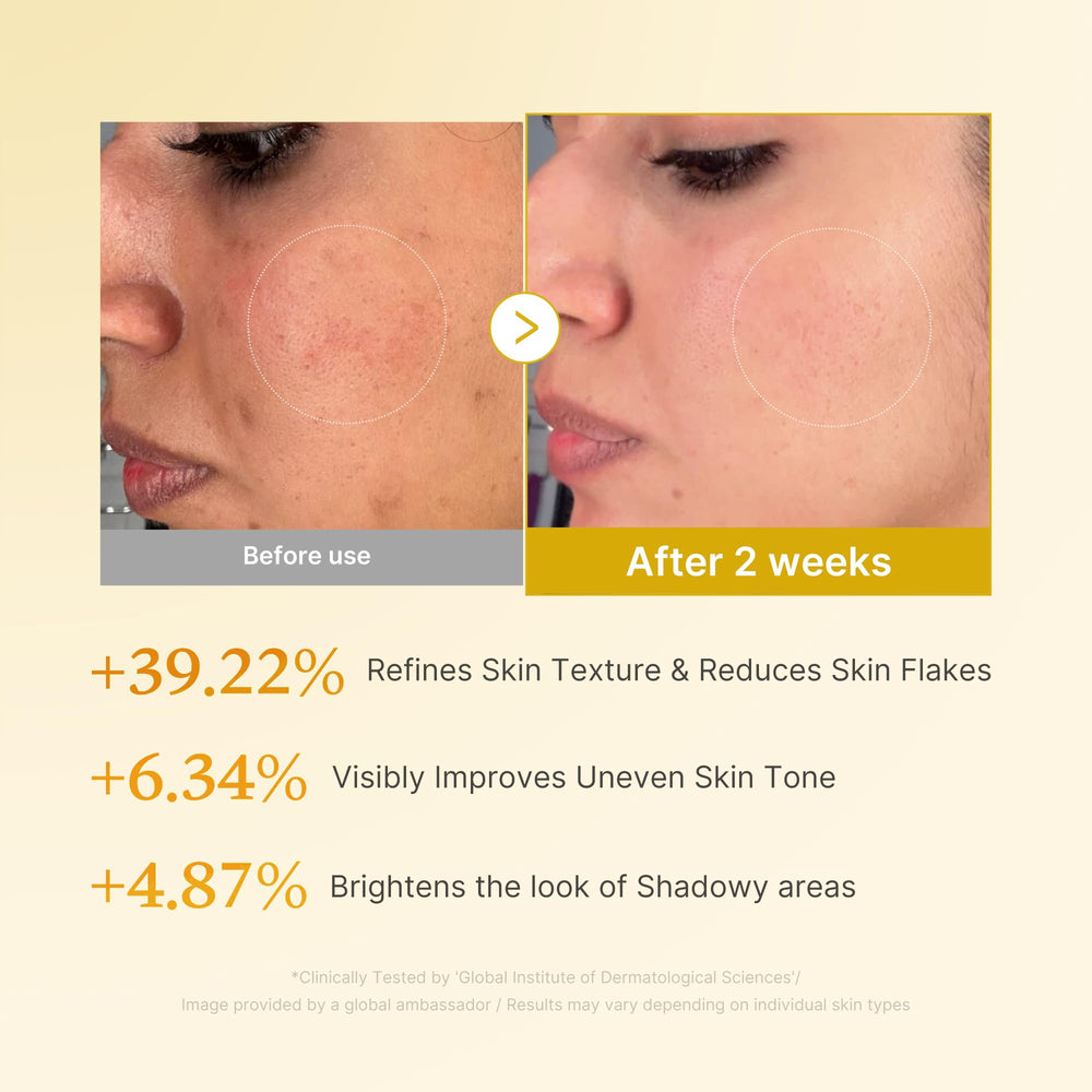 Medicube tonique acide kojique curcuma, brillance naturelle et peau rafraîchie.