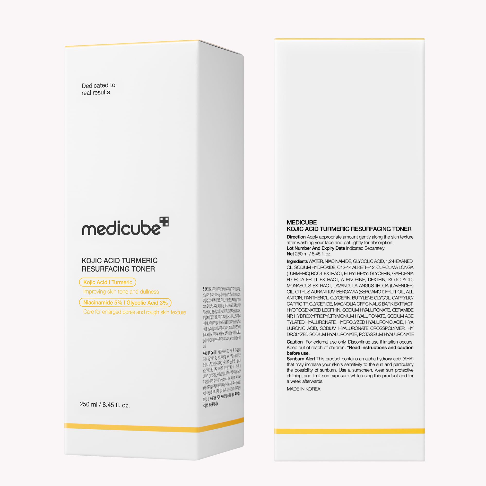Medicube tonique acide kojique curcuma, prêt à l'emploi dans votre routine.