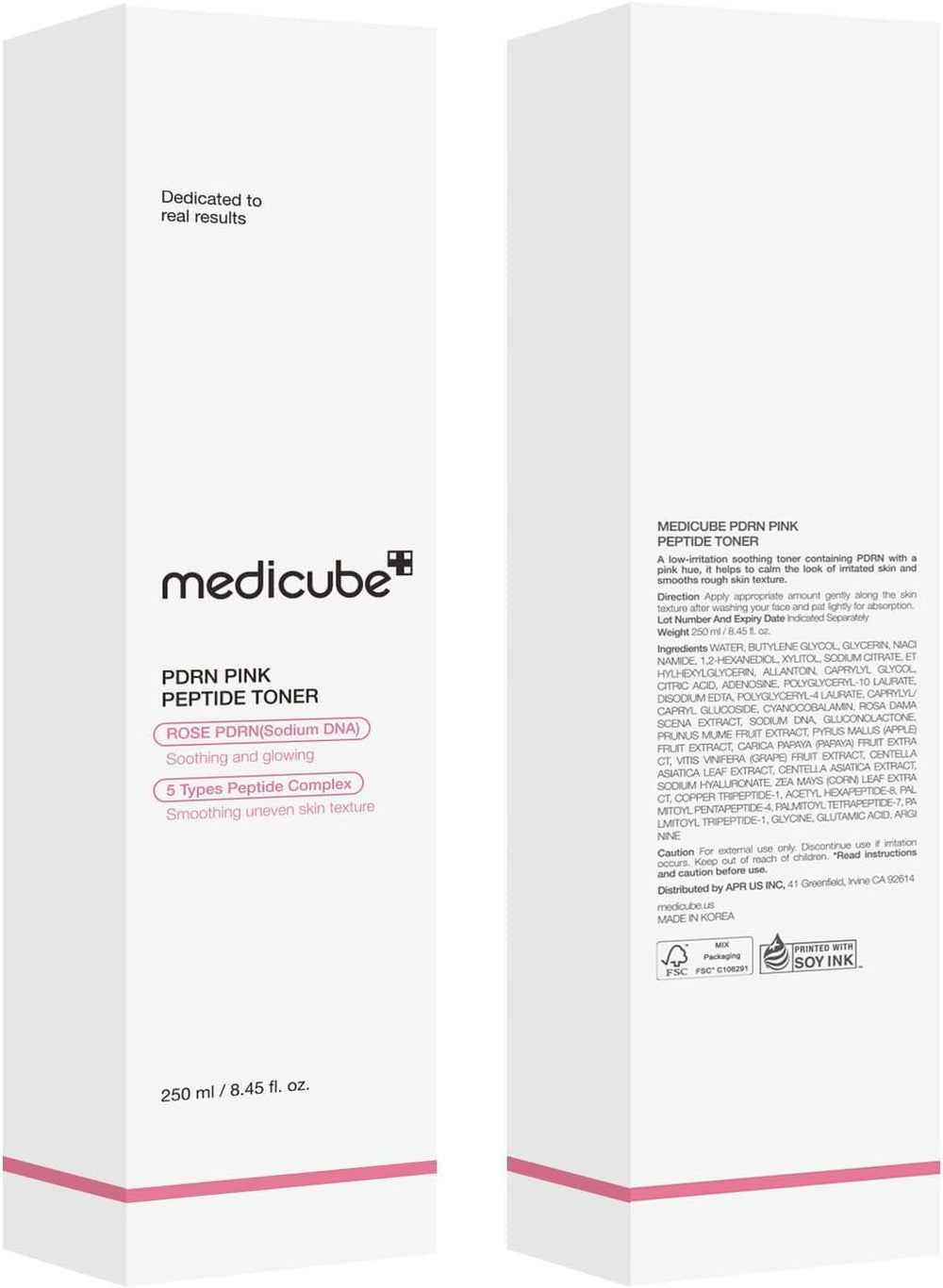 Medicube Tonique design flacon rose, expérience sensorielle agréable.