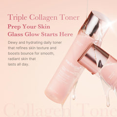 Medicube Tonique Triple Collagen – pompe facilitant une application rapide.