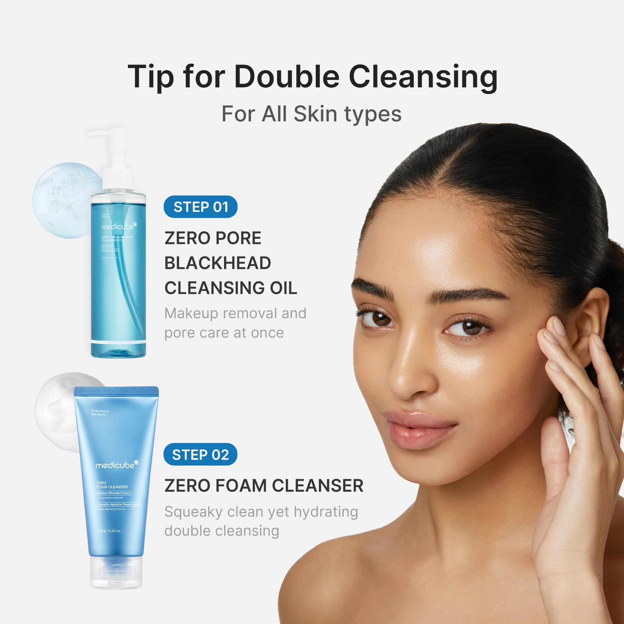 medicube Zero Pore huile demaquillante - nettoyage quotidien et maquillage retire
