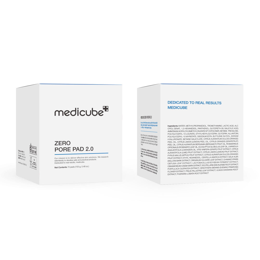 Medicube Zero Pore Pad 2.0 – aperçu avant-après potentiel sur le grain de peau
