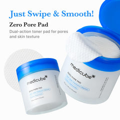 Medicube Zero Pore Pad 2.0 – côté satinée pour lisser et favoriser l’absorption des soins